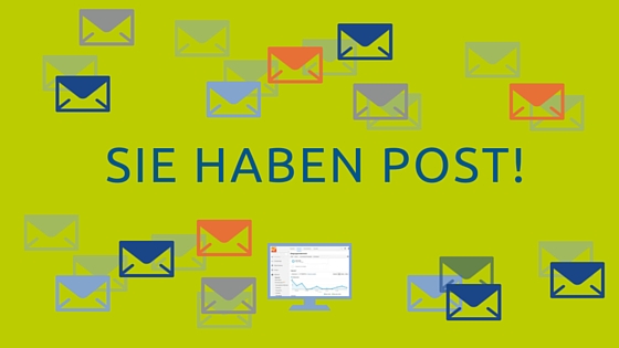 Sie haben Post! Bild: Viele Brief-Icons im Hintergrund.