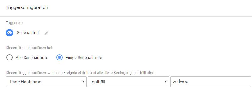 Trigger-Konfiguration im Google Tag Manager